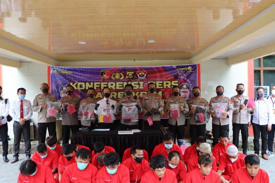 24 Tersangka Dengan Kejahatan Dominan 3C Diringkus Polres Muara Enim