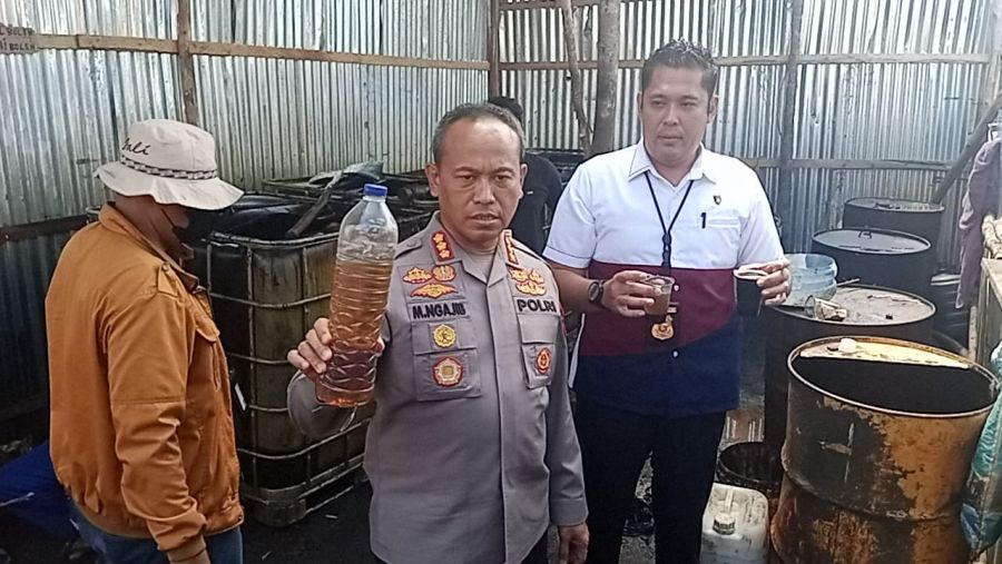 4 Pelaku BBM Ilegal Drilling Sebanyak 10 Ton Jenis Solar Berhasil DiAmankan Polrestabes Palembang