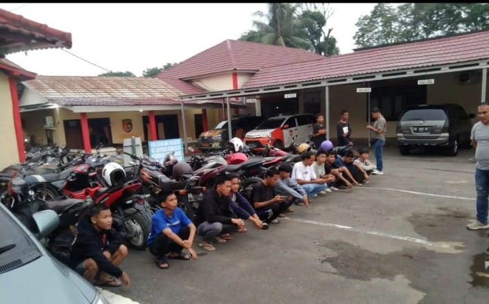 Akibat Balap Liar, 14 Remaja Ini Diamankan Polres Muara Enim