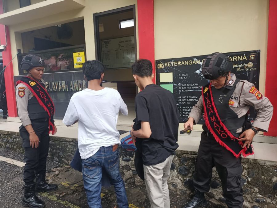 Antisipasi Pelaku Teror, Polres Muara Enim Perketat Penjagaan Keluar Masuk Mako