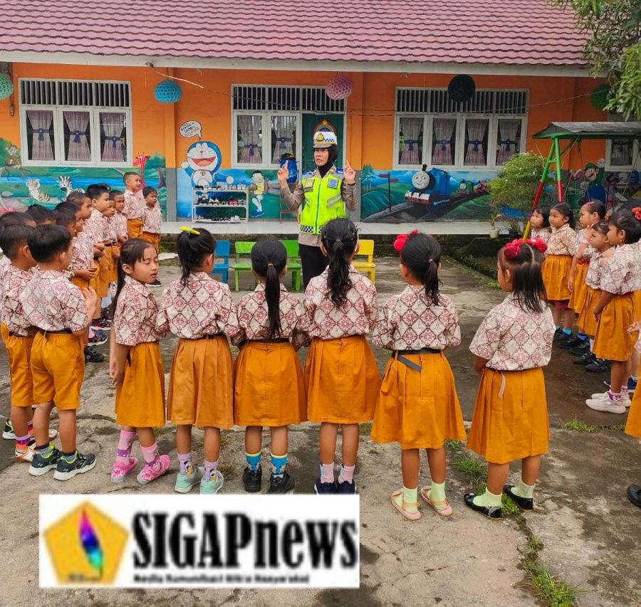 Beri Semangat dan Motivasi, Iptu Juliani Sat Lantas Polres Muara Enim Sambangi TK YWKA Muara Enim