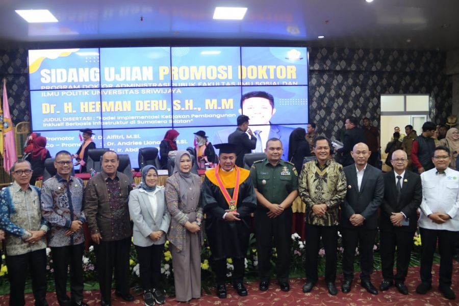 Bupati Muara Enim Ucapkan Selamat Gelar Doktor H Herman Deru Gubernur Sumsel