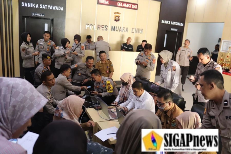 Disdukcapil  Sosialisasikan Identitas Kependudukan Digital ke Polres Muara Enim dan Polsek jajaran