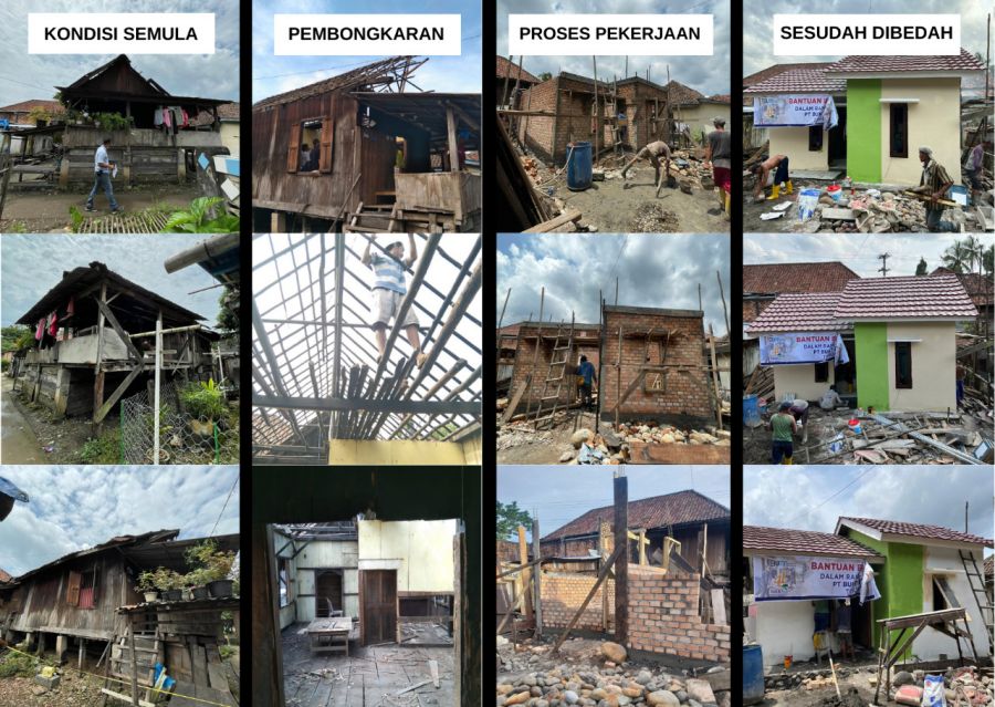 HUT PTBA, Adakan Bedah Rumah Sebanyak 25 Unit Rumah Milik Warga Ring 1