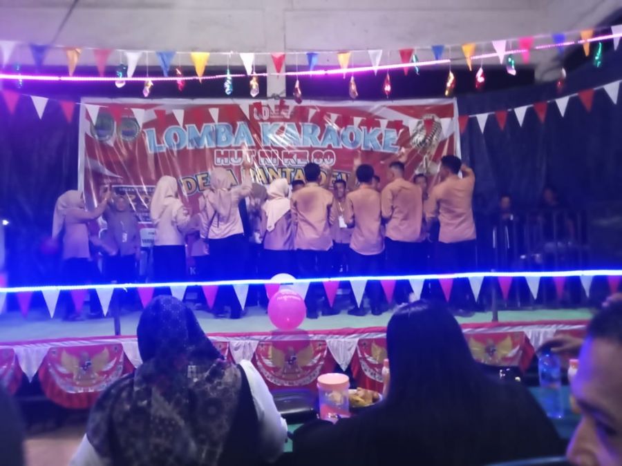 HUT RI Ke 80, Antusias Warga Panta Dewa Padati Acara Lomba Karaoke