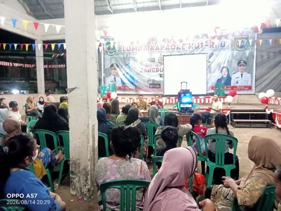 HUT RI Ke-81, Pemdes Bersama Masyarakat Panta Dewa Gelar Perlombaan Karaoke