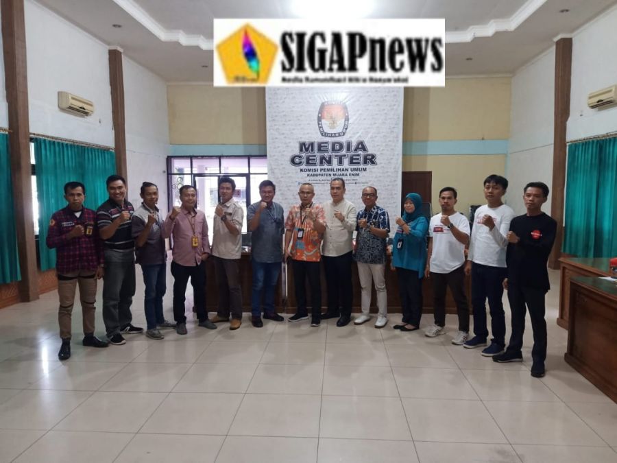 Jalin Kerjasama, DPC Pemerhati Jurnalis Siber (PJS) Dengan KPU Kabupaten Muara Enim