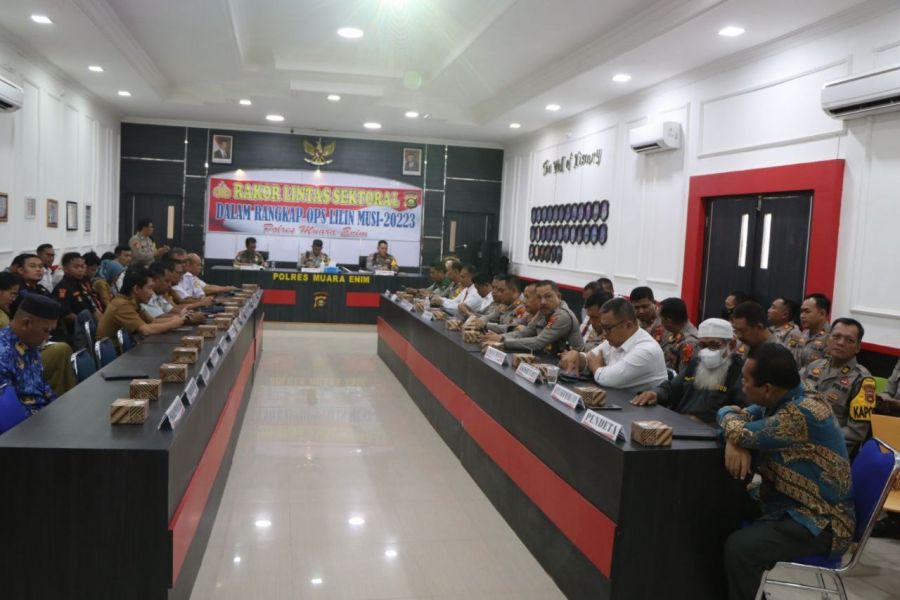 Jelang Natal & Tahun Baru 2024, Polres Muara Enim Gelar Rakor Lintas Sektoral bersama Stakeholder