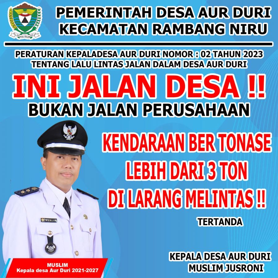 Kades Aur Duri Kecam Keras Kendaraan Perusahaan Melintasi Jalan Desa Bertonase Lebih