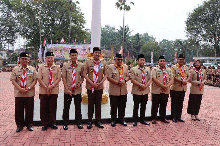 Kapolres Muara Enim Hadiri Upacara Hari Pramuka Ke-62 Tahun 2023