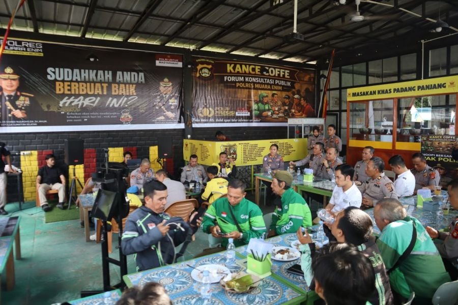 Kapolres Muara Enim Luncurkan Kafe Kance Coffee, Wadah “Forum Konsultasi Publik”