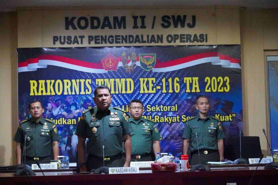 Kasdam II/Swj Ikuti Rakornis TMMD Ke-116 TA 2023