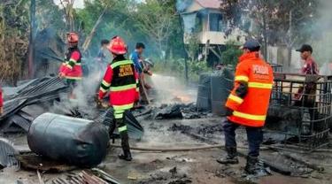 Pemukiman Masyarakat Kertapati Terjadi Kebakaran, 4 Rumah Habis Dilahap si Jago Merah