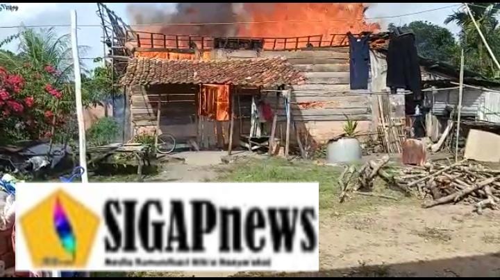 Kebakaran Lagi Diwilayah Muara Enim, Rumah Warga Desa Panang Jaya Kec. Gunung Megang