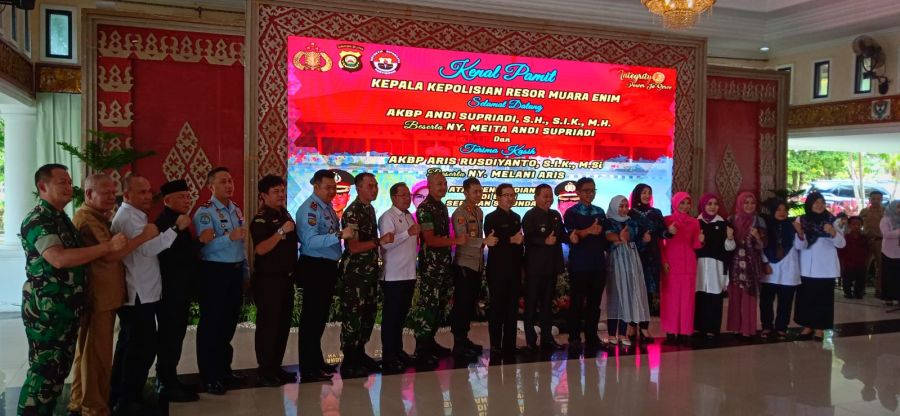Kenal Pamit Kapolres Muara Enim AKBP. Andi Supriadi dan Kapolres Lama AKBP Aris Rusdiyanto