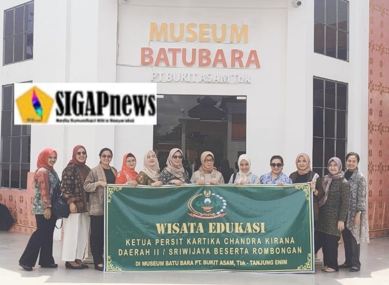 Ketua Persit KCK Pangdam II/Swj Kunjungi Museum Batubara Bukit Asam Tanjung Enim