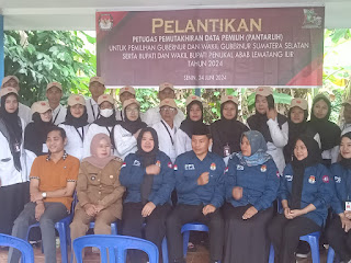 KPU PALI Melalui PPS Lantik Secara Serentak Partarlih di 71 Desa/Kelurahan