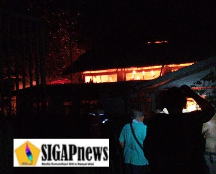 Lagi-lagi Kebakaran di Wilayah Muara Enim, Gedung Balaria PT. Pertamina Hulu Rokan Zona 4 Limau Fiel
