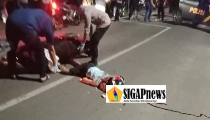 Lakalantas Didesa Lingga Diduga Tergilas Dum Truck Hingga Tewas di Tempat