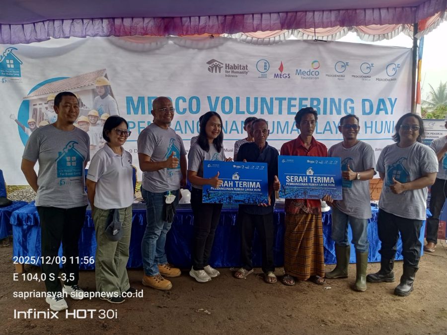 Medco Volunteering Day di Desa Sumaja Makmur, Bangun Rumah Bangun Harapan 
