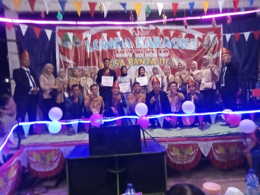 Meriah, Pada Malam Puncak Lomba Karaoke di Desa Panta Dewa Dalam Rangka HUT RI Ke 80