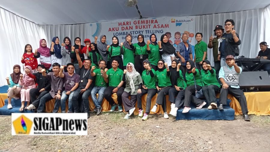 Meriahkan Hari Gembira, Bukit Asam Gelar Lomba Story Telling dan Lomba Senam Sehat