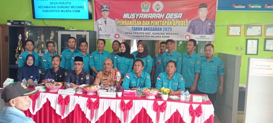 Musdes Penetapan APBDes Tahun 2025 Desa Perjito Kecamatan Gunung Megang