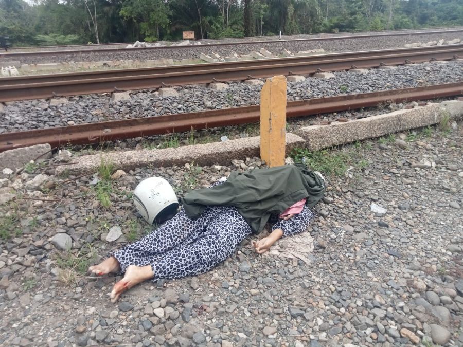 Naas Diduga Akibat Lawan Palang KA, Warga Gunung Megang Meninggal Ditempat Satu Selamat 