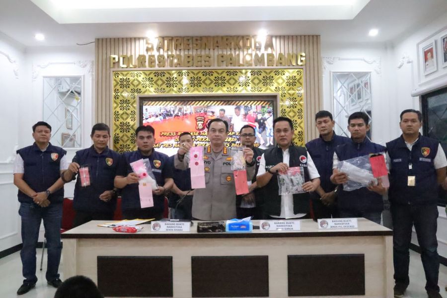 Operasi Pekat 2024, Polrestabes Palembang Sita Lebih 1/2 Kilogram Sabu, Gulung 27 Pelaku Narkoba