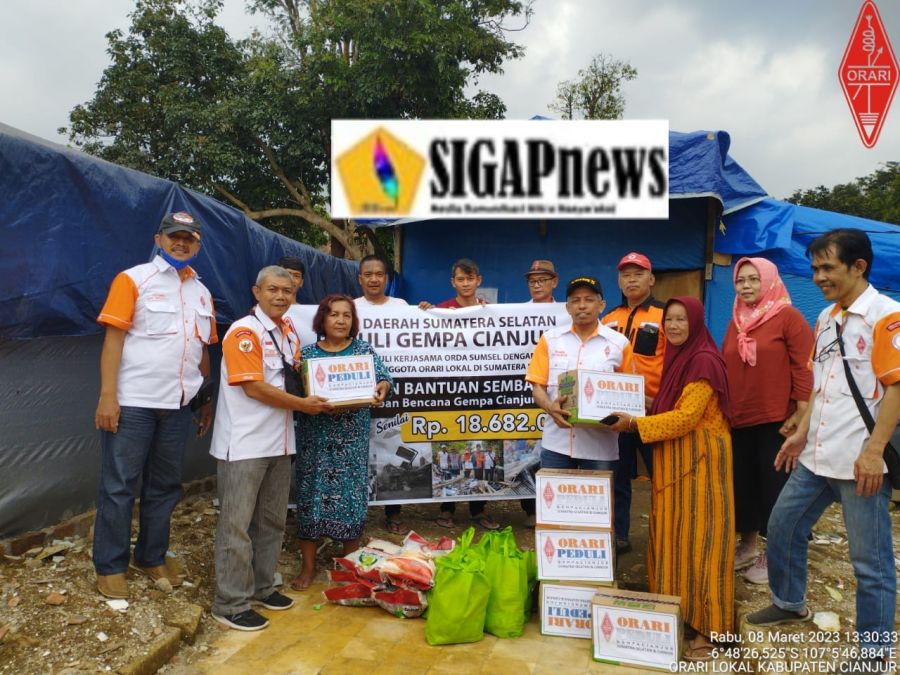 ORARI Sumsel Peduli Gempa Cianjur