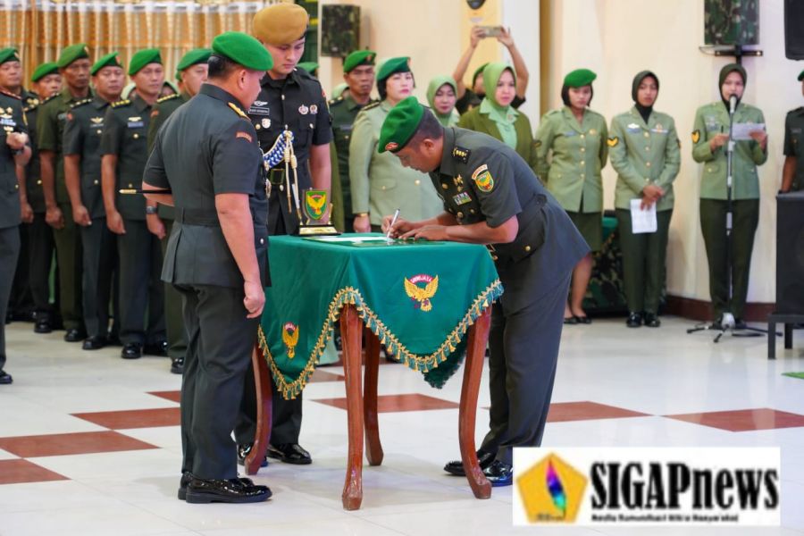 Pangdam ll/Swj Pimpin Acara Penyerahan Jabatan Kajasdam ll/Swj dan Kenaikan Pangkat
