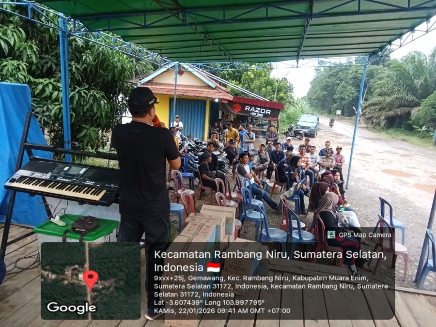 Para Pendemo Masyarakat Kecamatan Rambang Niru, Gelar Aksi Tuntut PT MHP, Akhirnya Membuahkan hasil