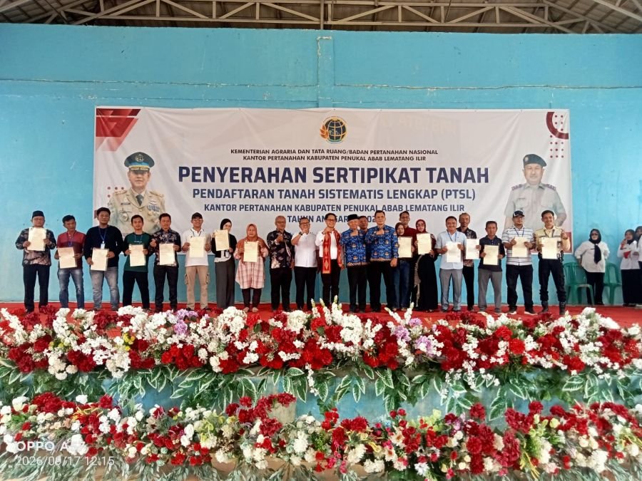 PEBYERAHAN SERTIIKAT TANAH
Pendaftaran Tanah Sistimetis Lengkap( PTSL)  Tahun angaran 2026