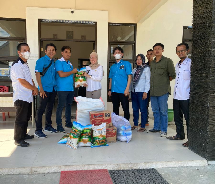 Peduli Kemanusiaan, Pengurus DPD KNPI Bagikan Bantuan ke Warga Terdampak di Karang Rejo