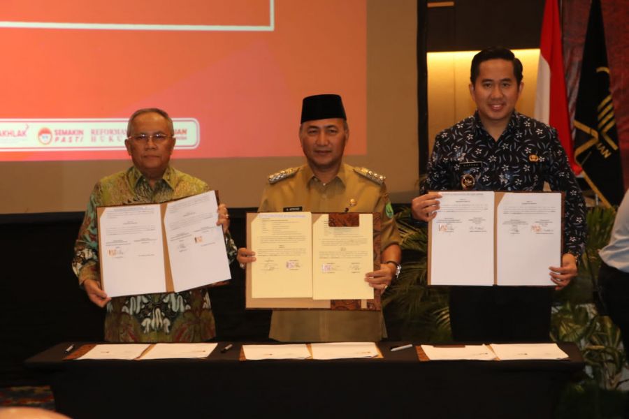 Pembentukan Hukum Daerah, Plt. Bupati Teken Kesepakatan Kerja Dengan Kanwil Kemenkumham Sumsel