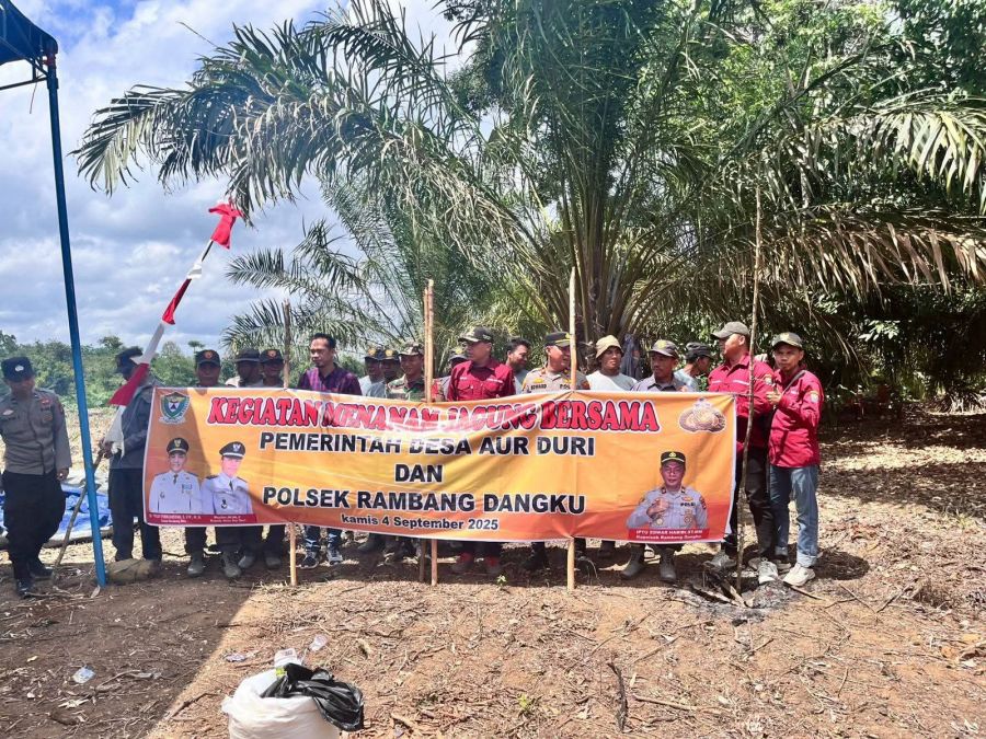 Pemdes Air Duri Sukses Laksanakan Tanam Jagung Bersama Polsek Rambang Dangku