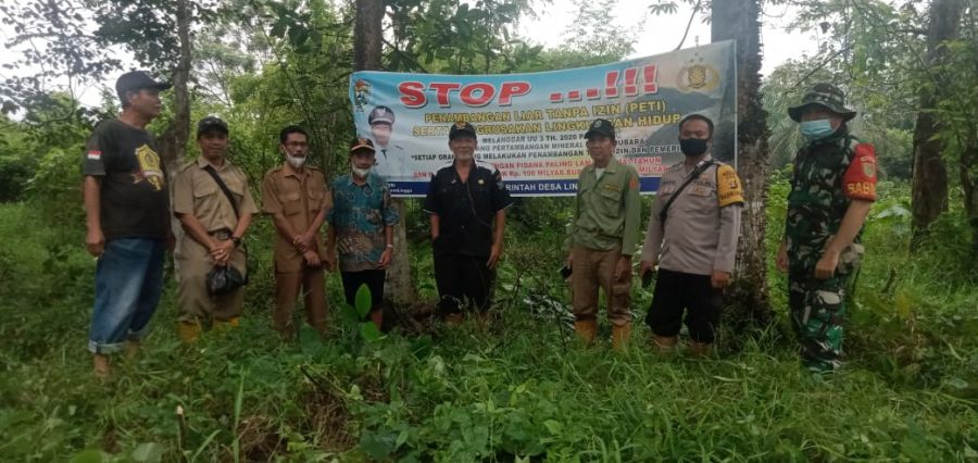 Pemerintah Desa Lingga Pasang Banner