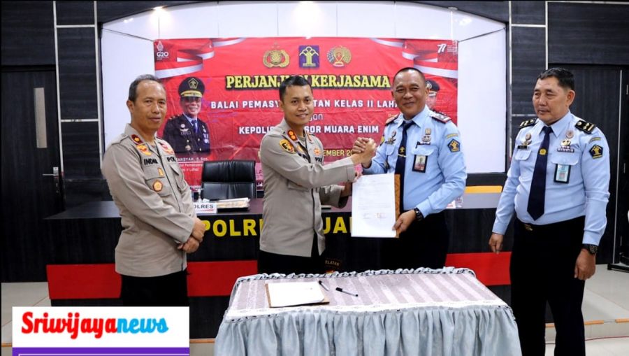 Penandatanganan MoU Antara Polres Muara Enim dan Bapas Lahat