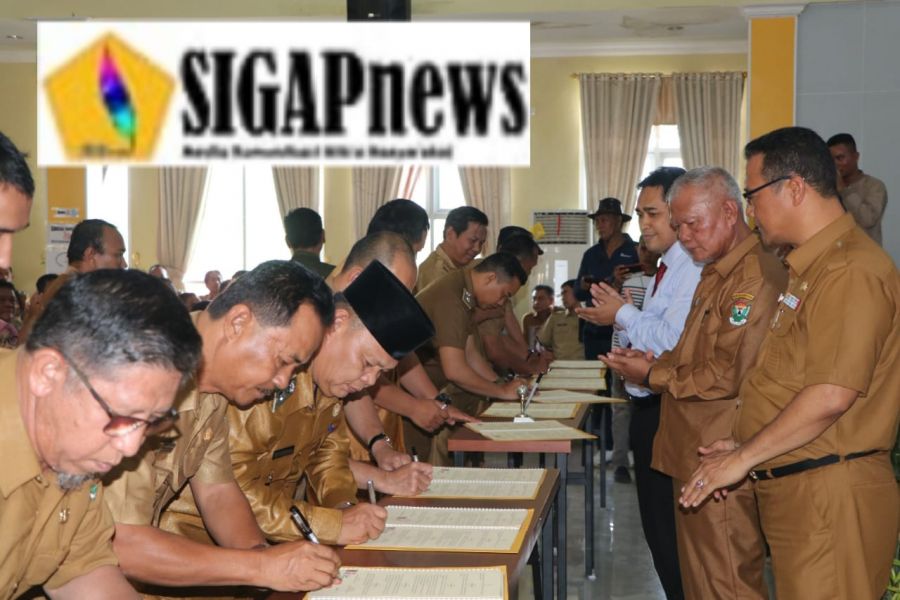 Penandatanganan MoU Kades Dalam Kabupaten Muara Enim Dengan Kajari Muara Enim TH. 2023