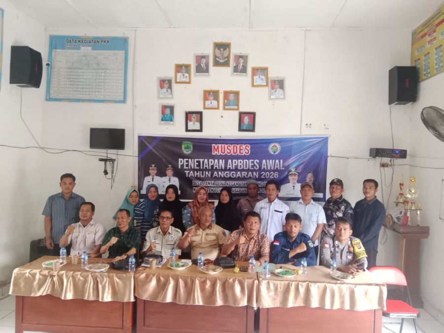 Penetapan APBEDes TA 2026 di Kantor Desa Panta dewa Pali