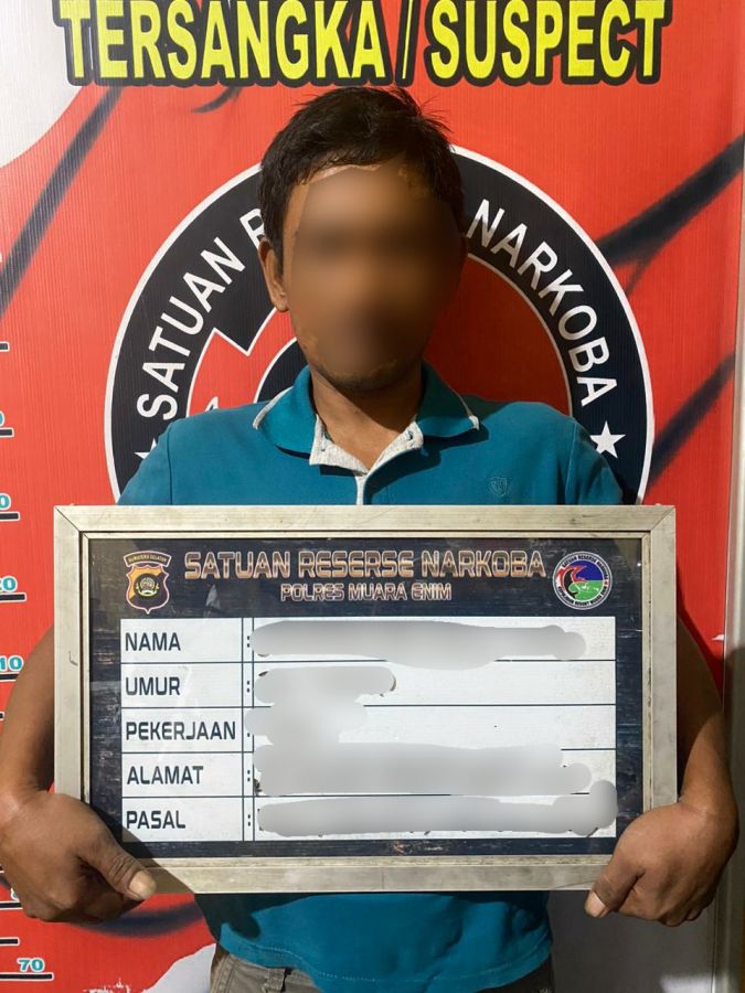 Edar Narkoba Jenis Sabu dan Ganja, Pria Ini Berhasil di Bekuk Sat Res Narkoba Polres Muara Enim