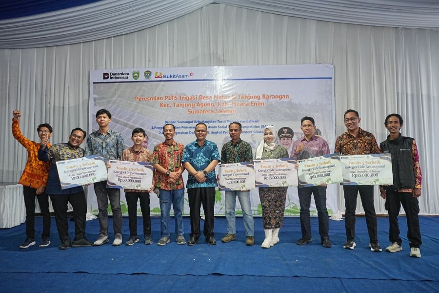 Perkuat Ketahanan Pangan, PTBA Hadirkan Dua PLTS Irigasi untuk Petani Muara Enim