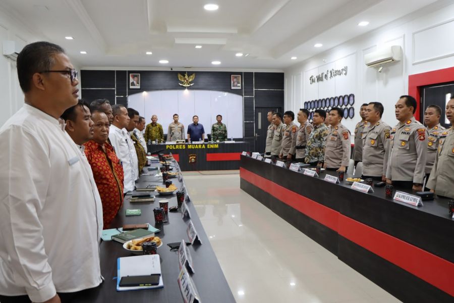 Polres Muara Enim, Gelar Rakor Lintas Sektoral Persiapan Pam Nataru Th 2022-2023