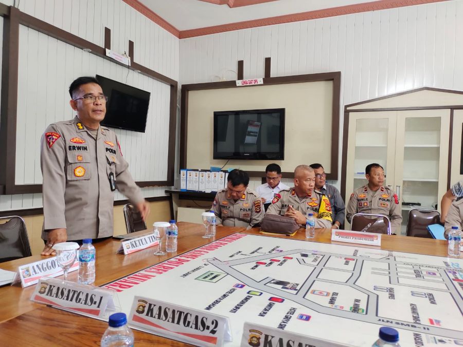 Polres Muara Enim Terima Tim Supervisi Biro Ops Polda Sumsel Terkait Operasi Ketupat Musi 2023