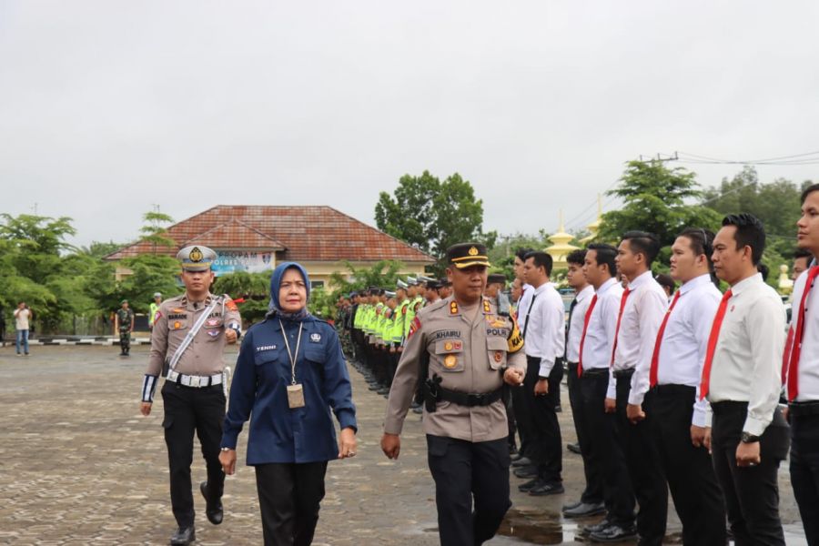 Polres PALI Bersama Instansi Terkait Laksanakan Apel Gelar Pasukan Operasi lilin Nataru