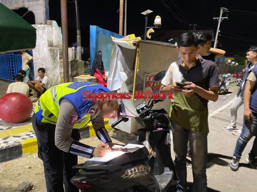 Polres PALI Gelar Razia di Simpang Lima Pendopo