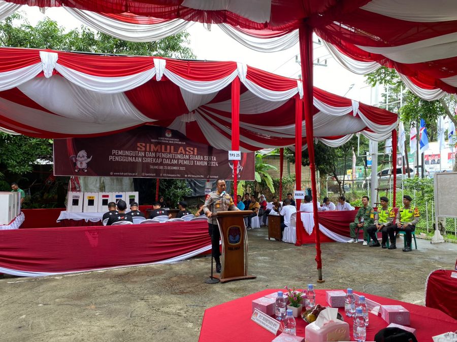Polres PALI Turut Serta Simulasi PPS dan Pemanfaatan Sirekap Untuk Pemilu TH 2024