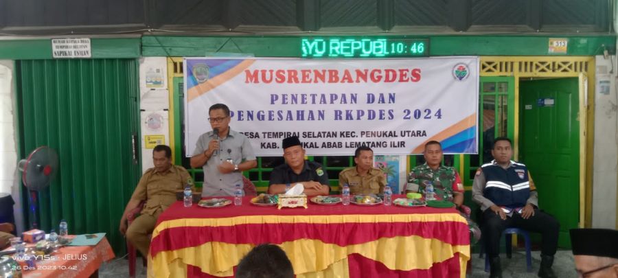 Polsek Penukal Utara Hadir dalam Kegiatan Musyawarah Penetapan Belanja Tahun 2024