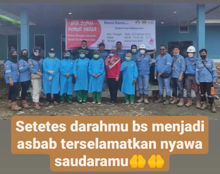 Peringati Bulan K3 Nasional Tahun 2022, PT. Bara Anugerah Sejahtera Gelar Donor Darah