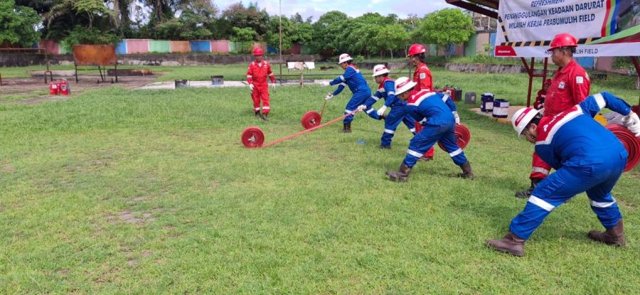 PT Pertamina EP Prabumulih Gelar Latihan Pemadaman Kebakaran di Lingkungan Operasional Perusahaan